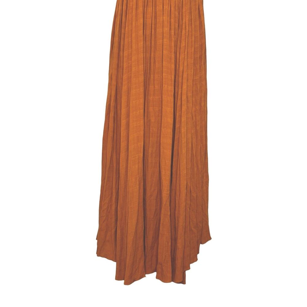 FREE PEOPLE Vintage Charm Relaxed Fit Flowy Embroidered Ruffled Midi Dress Sz XS - Picture 4 of 15